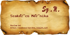 Szakács Mónika névjegykártya